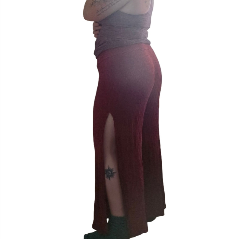 Chic Rust Red Wide Leg Pants